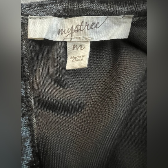 MYSTREE Olive Green Crushed Velvet Blouse Top With Ruffle Sleeves Size Medium - Picture 7 of 7